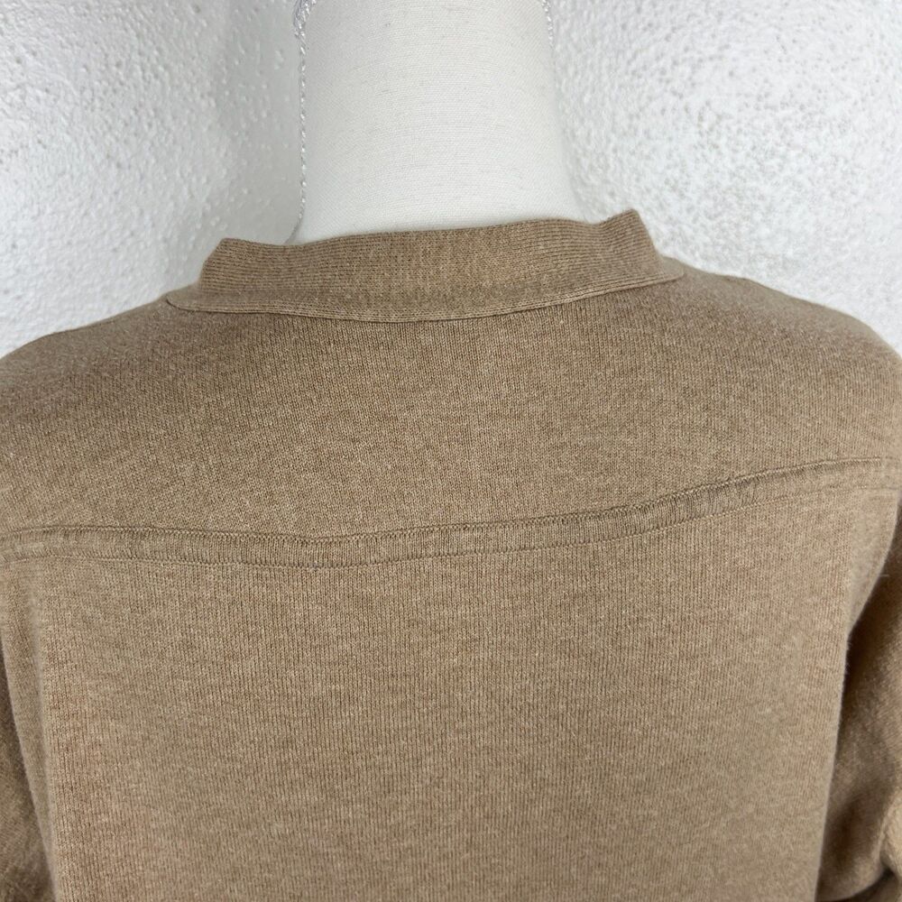 Cabi Sweater Women Small Camel Brown Button Up B-Side Cardigan Cotton Style 3711 - Picture 11 of 14